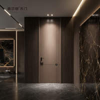 Portes d'entrée personnalisées Charlton pour la maison, avec bandes d'étanchéité acoustiques en bois, conception de cloison silencieuse pour la rénovation de salons de villas de luxe