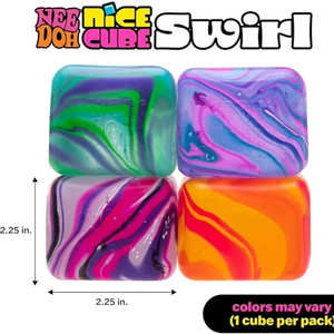 ของเล่นเสริมพัฒนาการ Schylling NeeDo Nice Cube Swirl รูปทรงลูกบาศก์ วัสดุ TPR คุณภาพดี บีบเล่นได้ คลายเครียด เหมาะสำหรับเด็กอายุ 14 ปีขึ้นไป - Product Image 6