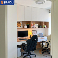 Bureau d'ordinateur mural intégré haut de gamme sur mesure pour toute la maison, bureau à domicile multifonctionnel