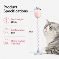 Jouet interactif pour chat à 2 niveaux avec boule mobile, design classique et écologique