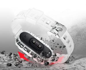 Correa de repuesto deportiva para Xiaomi <span class=keywords><strong>Mi</strong></span> <span class=keywords><strong>band</strong></span> 3, 4, 5, <span class=keywords><strong>6</strong></span>, transparente, TPU - Product Image 3