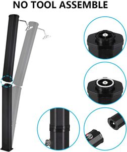 Colonne de douche solaire extérieure 35L, autoportante pour piscine, plage, jardin (matériaux ABS/PVC) - Product Image 5