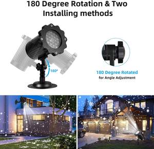 Luz LED de Copo de Nieve para Exteriores, IP65, Decoración Navideña para Jardín y Césped, Luz de Proyección con Control Remoto - Product Image 4