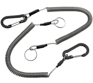 Xám Chất Liệu TPU Bền Fly Fishing Kìm Dây Buộc Với Móc Carabiner Và Vòng Kim Loại