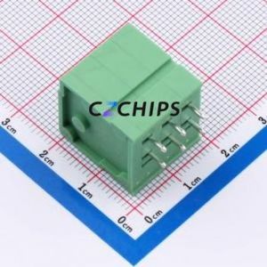 DB105V-5.0-3P-GN-S Screw Terminal Block Through hole Component (THT),P=5mm Connector 1x3P 5mm Green Through Hole - Product Image 2