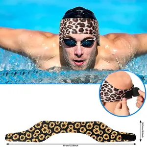 Ayarlanabilir su geçirmez yüzme kulak bandı kafa bandı çocuklar ve yetişkin neopren yüzme headbands