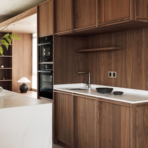 These Handcrafted <b>Vintage</b> Kitchen <b>Cabinets</b> Feature Storage Units with Elegant Sculpted Frames That Exude a Sense of Luxury - Product Image 1