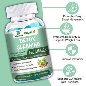 Detoks temizleme psypsykabuğu keten tohumu gelişmiş detoks temizlemek formülü kolon toksinler kilo kaybı ince hiçbir şeker Gummies - Product Image 4