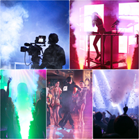 Machine à fumée verticale UKing avec effets lumineux RVB colorés, télécommande et DMX 512, 1500W, pour scène et fêtes
