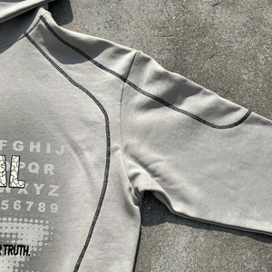 Sudadera con Capucha de Algodón de 500 Gsm, Impresión Serigráfica, Logotipo Personalizado, Bordado, Sudadera con Capucha Holgada, Hombros Caídos, Diseño Exclusivo, Fabricantes - Product Image 3