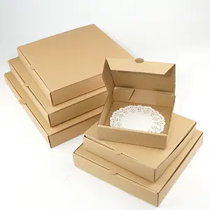 Fabrika özelleştirilmiş tek kullanımlık gıda ambalaj baskı boş oluklu karton özel pizza kutusu