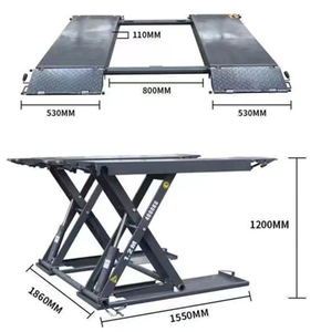 Sollevatore idraulico portatile a forbice 1.2m-1.6m di altezza regolabile con posizione centrale e Design mobile - Product Image 3