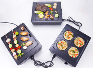 Crêpière Électrique en <span class=keywords><strong>Fonte</strong></span> Antiadhésive 800W Max, 3 Pièces Connectables, Économe en Énergie, Noire, pour Usage Domestique - Product Image 4
