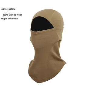 Maschera integrale di lana Merino per gli uomini donne moto protezione sole passamontagna sottile carattere copertura per il sudore assorbimento del viso cappello - Product Image 1