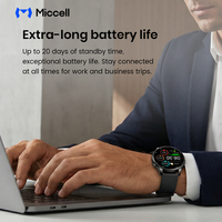 Reloj Inteligente Miccell IP68 con Llamadas Bluetooth, Monitor de Ritmo Cardíaco, Modo Deportivo, Resistente al Agua, Multifuncional para Deporte y Viajes