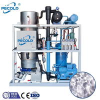 Máquina Industrial para Hacer Tubos de Hielo con Compresor Bristol y Motor, Capacidad de 1-30 Toneladas/24h para Uso Comercial
