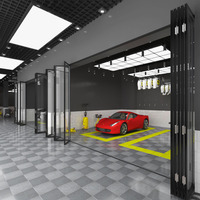 Prix usine personnalisé verre dépoli coulissant portes de séparation pliées système de porte pliante en aluminium mince