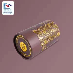 Sencai Wholesale Round Cylinder Gift Paper Cardboard Box Candle Box Packaging Custom With Logo For Paper Tube Boxes
