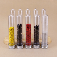 Flacons cylindriques en PET de 50 ml et 70 ml avec bouchon en liège et ficelle, impression sérigraphique, pulvérisateur à pompe