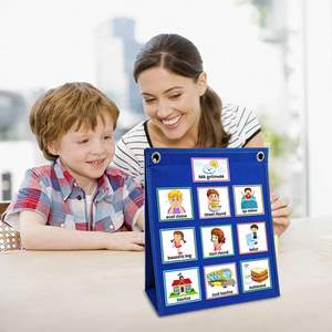 Tabla de Bolsillo Plegable para el Aula, Planificador de Horarios Diarios, Tabla de Comportamiento para Niños, Tarjetas de Horarios Visuales, Tabla de Bolsillo para el Aula - Product Image 4