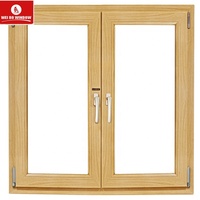 Fenêtres à double battant en PVC/UPVC couleur bois, fenêtres et portes en verre à ouverture vers l'intérieur en PVC/UPVC