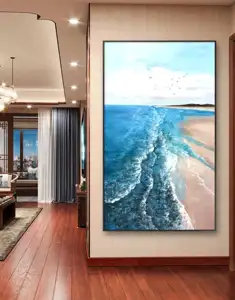Pintura artesanal estilo moderno decorações para casa excelente qualidade de imagem pintura paisagem marítima
