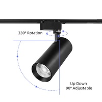 Éclairage sur rail LED RGB à angle réglable 20W 220V Disco Party Lamps Plafond Spot Fixture Pour KTV Club Stage Lighting