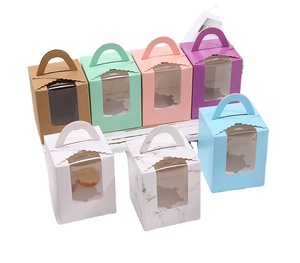 Caja de Regalo para Pasteles de Papel Desechable Personalizada para Cumpleaños, Diseño de Embalaje para Pastelería con Asa, Venta al por Mayor, Novedad 2026 - Product Image 3