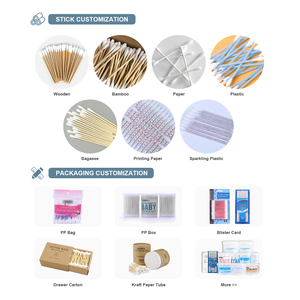 Tête de <span class=keywords><strong>gourde</strong></span> stérile jetable coton-tige bâton de papier doux coton-tige pour bébé en coton de haute qualité - Product Image 5