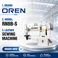 Machine à coudre industrielle à aiguille simple pour cuir, entraînement direct, haute vitesse, plateforme plate RN8B-S