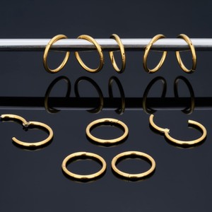 Pendientes de Acero Inoxidable Unisex de Moda, Chapados en Oro de 18K, Color Sólido, Aro Sin Costuras, Elementos del Cielo Estrellado, Venta al Por Mayor - Product Image 3