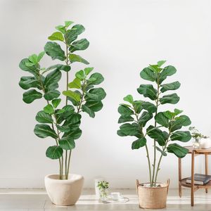 Planta Artificial de Ficus Pandurata en Maceta, Venta al por Mayor de Fábrica, Alta Simulación, Árbol de Higuera de Hoja de Violín Artificial, Bonsái para Decoración - Product Image 3