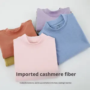 Özel Logo yeni stil genç erkek giysileri örme düz renk uzun kollu T Shirt - Product Image 4