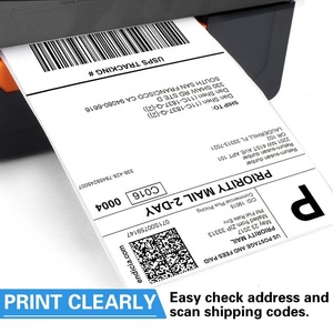 Rouleau d'étiquettes thermiques directes 4x6, papier thermique personnalisé, étiquettes d'expédition imperméables avec code-barres pour emballages, certifié FSC - Product Image 2