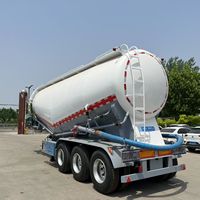 Semi-remorque citerne à ciment en acier en vrac avec 2/3/4 essieux, suspension pneumatique, capacité de charge supérieure à 60 tonnes, camion lourd