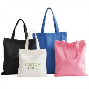 Bolsa de Lona de Algodón Promocional al por Mayor con Impresión Completa y Logotipo Personalizado, Bolsa de Compras Reutilizable para la Playa - Product Image 1