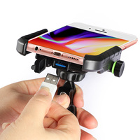 Support de téléphone portable pour moto YIR REFIT avec chargeur USB, câble de charge rapide QC3.0 avec interrupteur, étanche