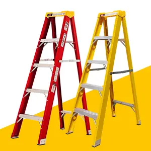 2023 With EN131 3 4 5 6 7 foot Escalera de fibra de vidrio FRP Fiberglass Single Side Step Ladder