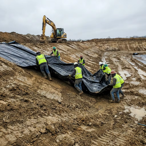 Geomembrana de HDPE para estanques, revestimiento de 1.5mm para presas, lámina impermeable de 2mm 60mil para depósitos, acuicultura, granjas de camarones, tanques y geomembranas para suelo. - Product Image 2