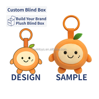 Boîte mystère de peluches personnalisées, peluches fruits oranges, porte-clés animaux en peluche, créez votre marque, peluche personnalisée sur mesure