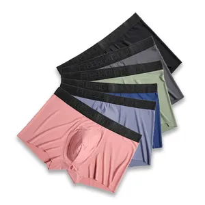 Custom Summer Breathable Ice Silk Underwear Man Nylon Seamless Underwear