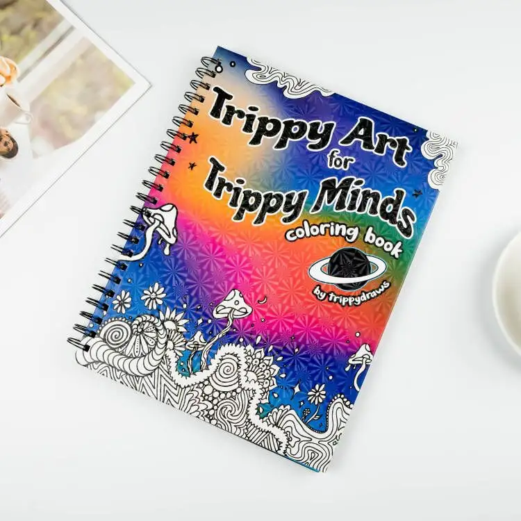 Atacado uptodate espiral a4 personalizado, crianças adulto desenho, colorir, livro, impressão