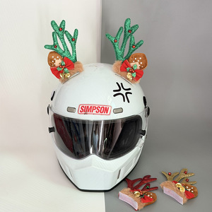 Serre-tête en forme de bois de <span class=keywords><strong>renne</strong></span> à paillettes pour fêtes de Noël, accessoires de décoration pour casque de <span class=keywords><strong>moto</strong></span> et de Noël - Product Image 2