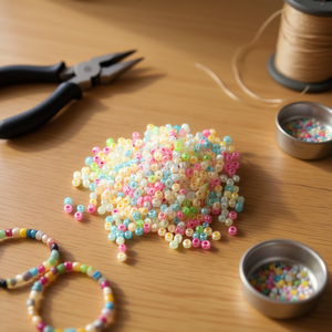 Perline Ilan Abalorios 4 mm 50 g colori assortiti per la creazione di gioielli - Product Image 3