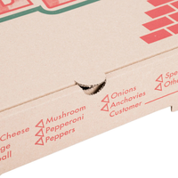 Lebensmittel qualität Flöte Wellpappe individuell bedruckte Größe Caja Para Pizza Design Karton Schwarz Scheibe Karton Preis Wellpappe Pizza Box