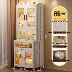 Lemari Penyimpanan Pakaian Bayi XingYou Model Berdiri, Rak Penyimpanan Mainan Anak & Kotak Penyimpanan Rumah Tangga PP untuk Meja Makan - Product Image 6