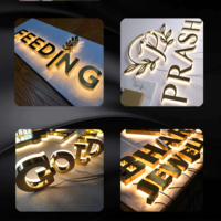 Lettres en relief en acrylique rouge et acier inoxydable, enseigne de marque pour supermarché, lettres LED 3D pour Walmart avec certification UL