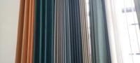 Polyester coton soie velours velours ignifuge canapé rideau drapé rembourrage Jacquard rideau occultant tissu 200-500GSM