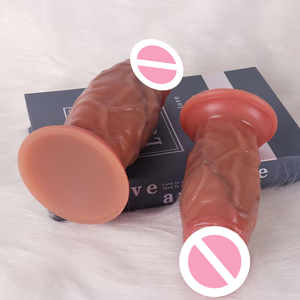 Dildo Realistico, Extra-Large e Spesso - Realizzato in Silicone Liquido a Doppia Densità, con Ventosa per Utilizzo a Mani Libere. - Product Image 3