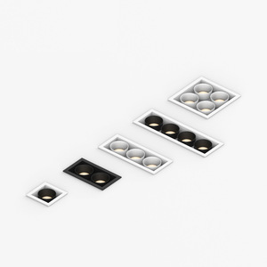 Tuyến tính xuống ánh sáng tại chỗ Trần Micro Spotlight lưới tản nhiệt <span class=keywords><strong>LED</strong></span> 5W * 2 Twin bóng đèn COB lõm sâu chống chói Downlight - Product Image 6